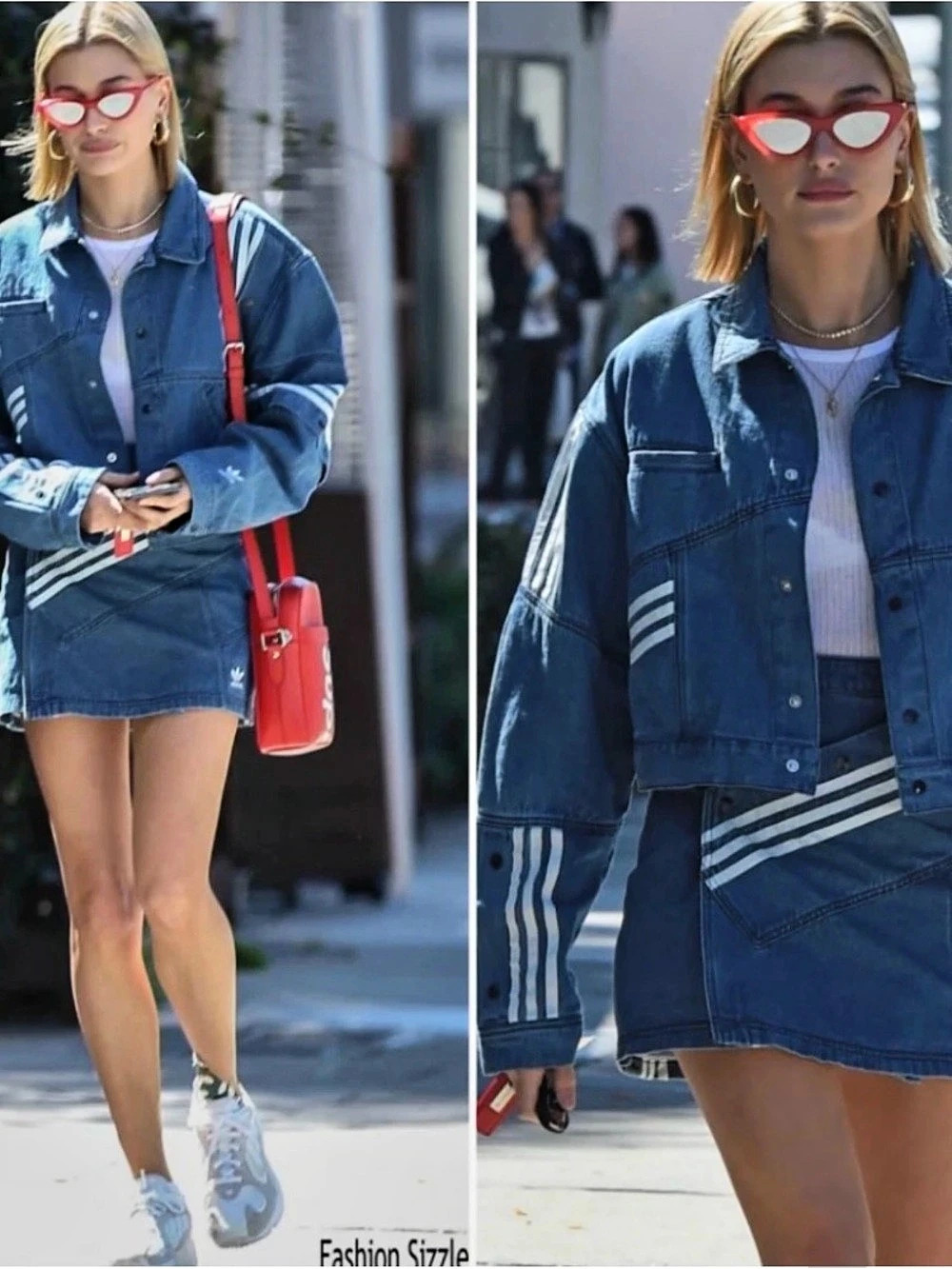 adidas x Daniëlle Cathari Denim Co-Ord Set Blue & White Large